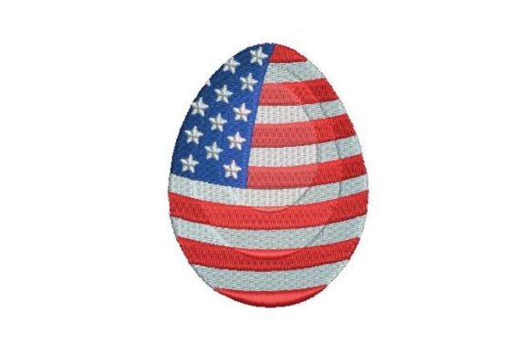 American Flag Easter Egg: A Patriotic Embroidery Design