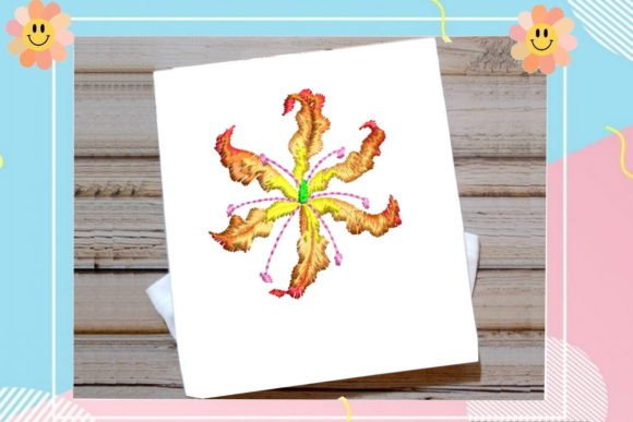 Beautiful Gradient Flower: A Versatile Holiday Embroidery