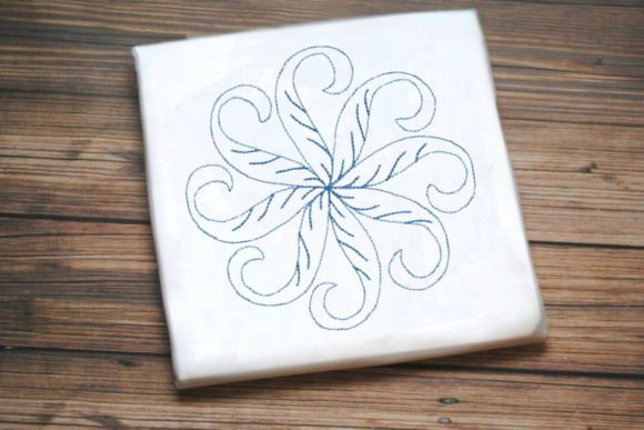 Beautiful One Line Flower: A Charming Embroidery Design