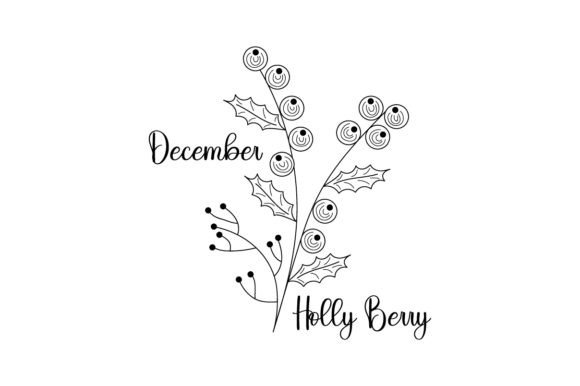 December Holly Berry Embroidery: A Festive Touch