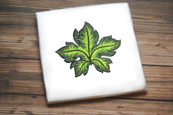 Elegant Embroidery: Beautiful Grape Leaf