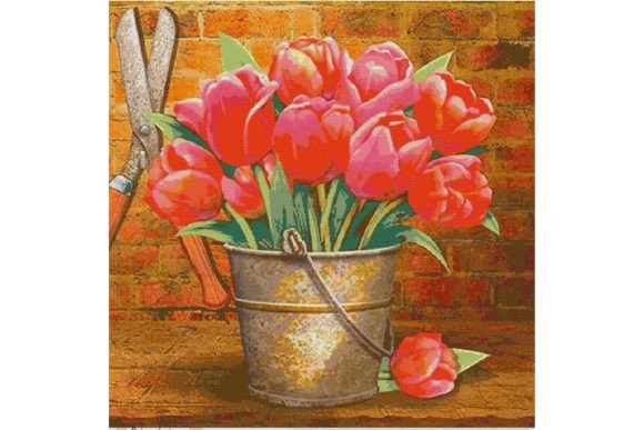 Floral Elegance: Counted Cross Stitch Pattern-Flowers 118