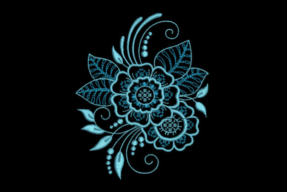 Folk Art Flower: A Charming Embroidery Design