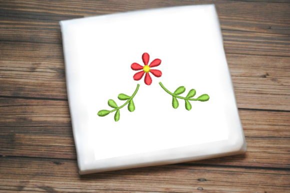 Review: Beautiful Red Flower Leaves Embroidery