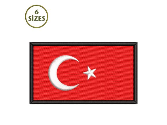 Turkish Flag Patch for Seasonal Embroidery