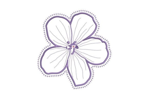 Рurple Flower Applique: A Charming Embroidery Design