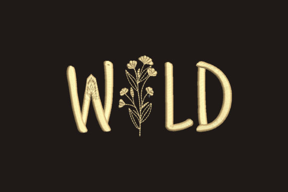 Wild Flowers Quote: A Charming Embroidery Design